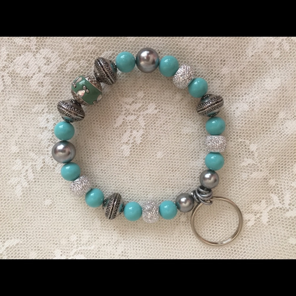 Stylish Jewelry Key Holder Ring Bead Bracelet.
